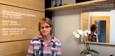 Bemutatkozik leendő matematika orientált osztályunk osztályfőnöke