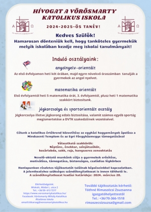 Beiskolázási tájékoztató