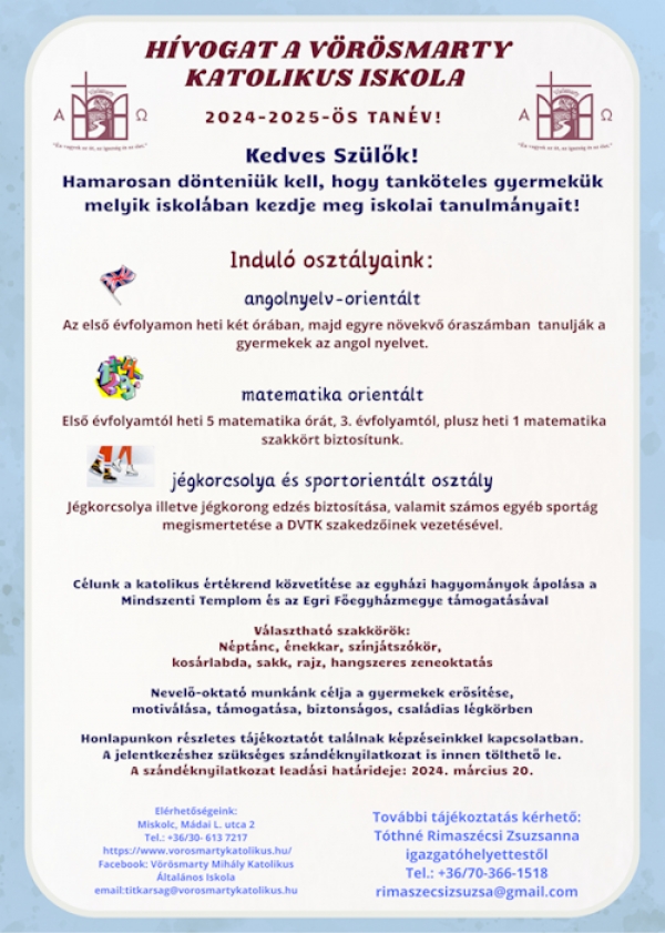 Beiskolázási tájékoztató