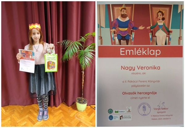 Nagy Veronika az „Olvasók hercegnője”