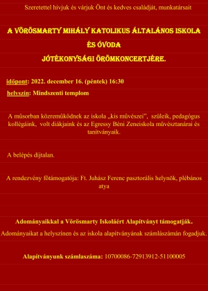 Jótékonysági örömkoncert