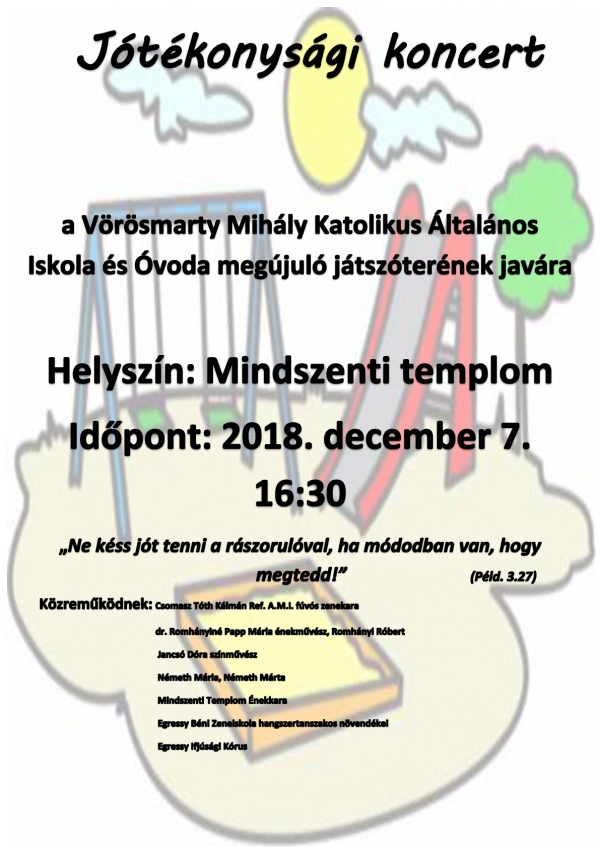 Meghívó jótékonysági koncertre