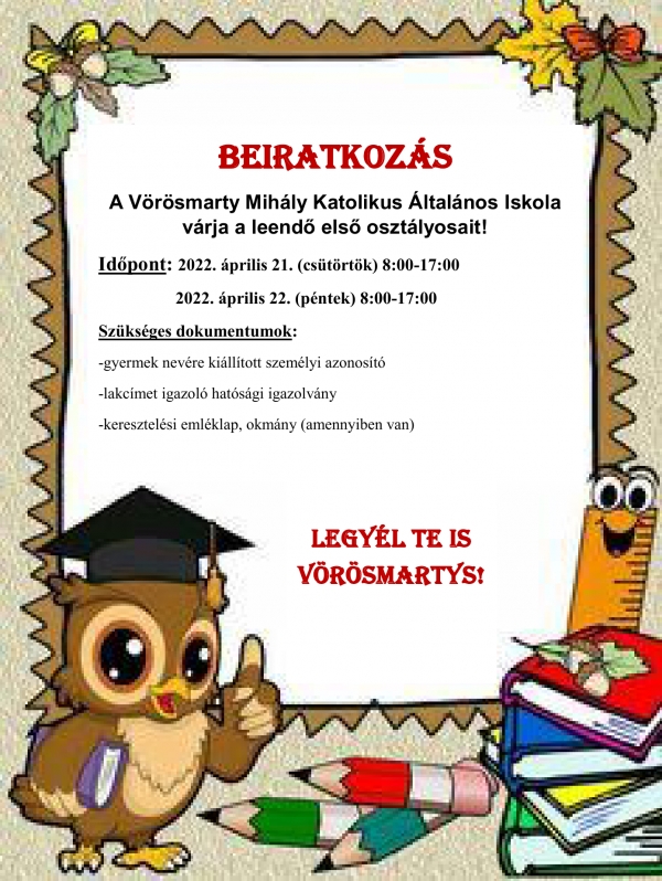 Információk a beiratkozásról